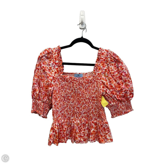 Top Short Sleeve By Cece In Red, Size: L