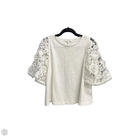 Top Short Sleeve By Eri + Ali In White, Size: Xs