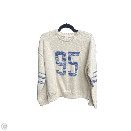 Sweater By Clothes Mentor In Cream, Size: L