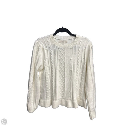 Sweater By Loft In White, Size: M
