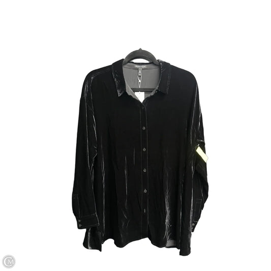 Top Long Sleeve By Eileen Fisher In Black, Size: M