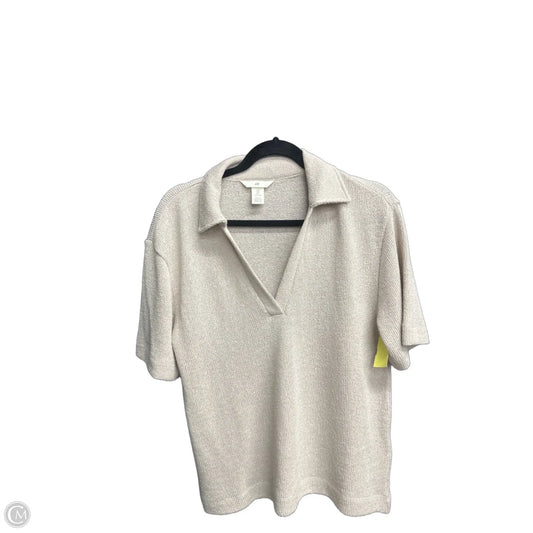 Top Short Sleeve By H&m In Beige, Size: S