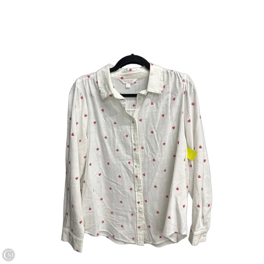 Top Long Sleeve By Lc Lauren Conrad In White, Size: L
