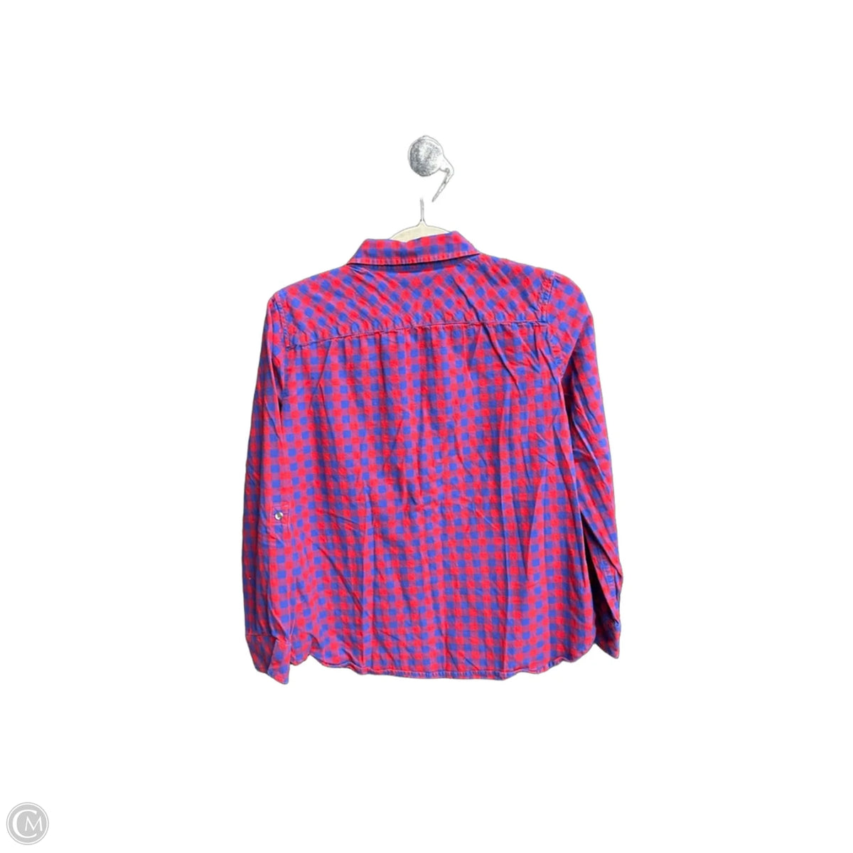 Top Long Sleeve By Talbots In Plaid Pattern, Size: Mp
