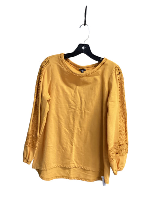 Top Long Sleeve By Hannah In Yellow, Size: M