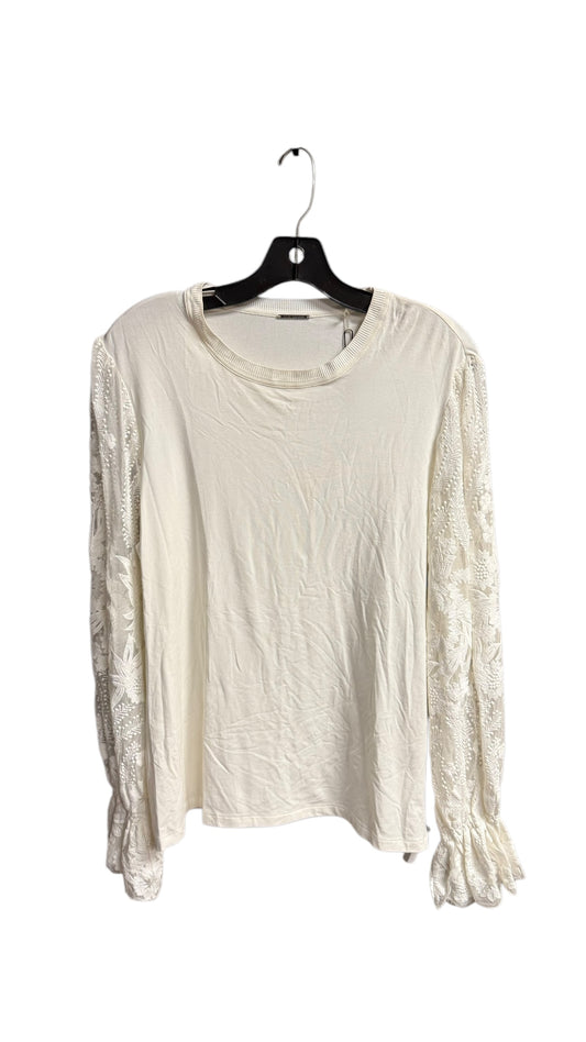 Top Long Sleeve By Elie Tahari In Cream, Size: L