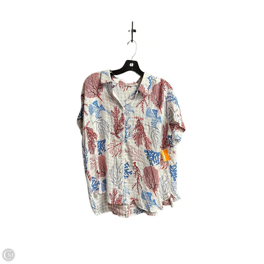 Top Short Sleeve By Jane And Delancey In White, Size: Xl