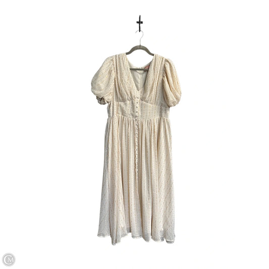 Dress Casual Maxi By Clothes Mentor In Cream, Size: 1x