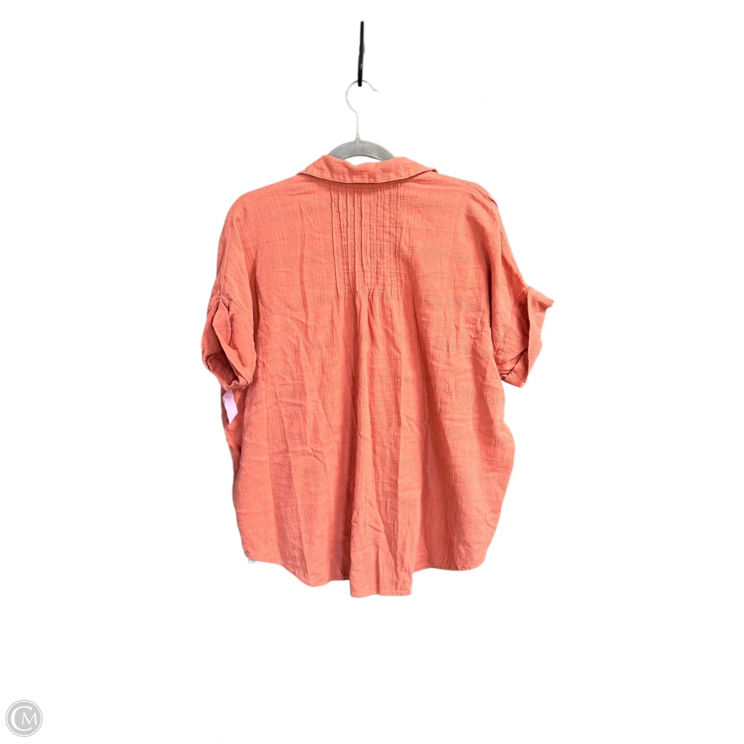 Top Short Sleeve By Madewell In Orange, Size: M