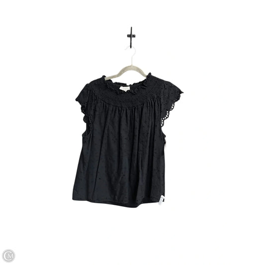 Top Sleeveless By Loft In Black, Size: L