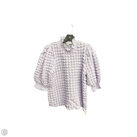 Top Short Sleeve By English Factory In Purple, Size: M