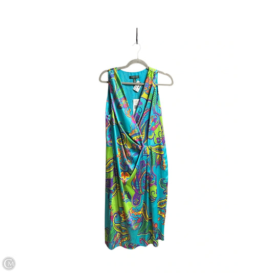 Dress Casual Midi By Lauren By Ralph Lauren In Blue, Size: 14