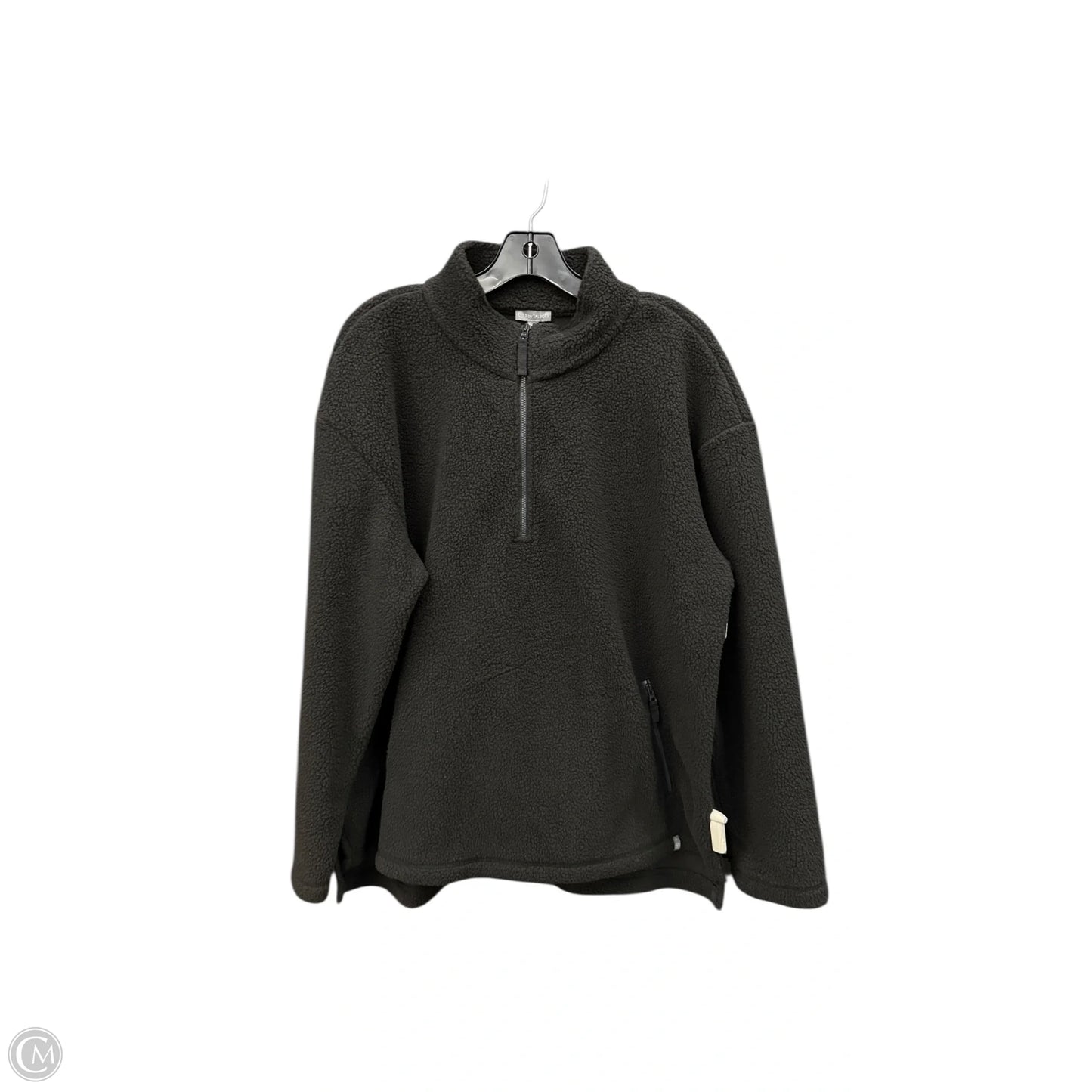 Jacket Fleece By Talbots In Black, Size: Xl