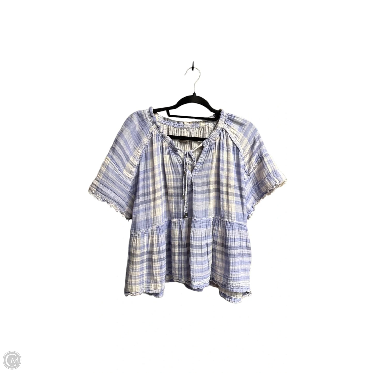 Top Short Sleeve By Anthropologie In Purple, Size: S