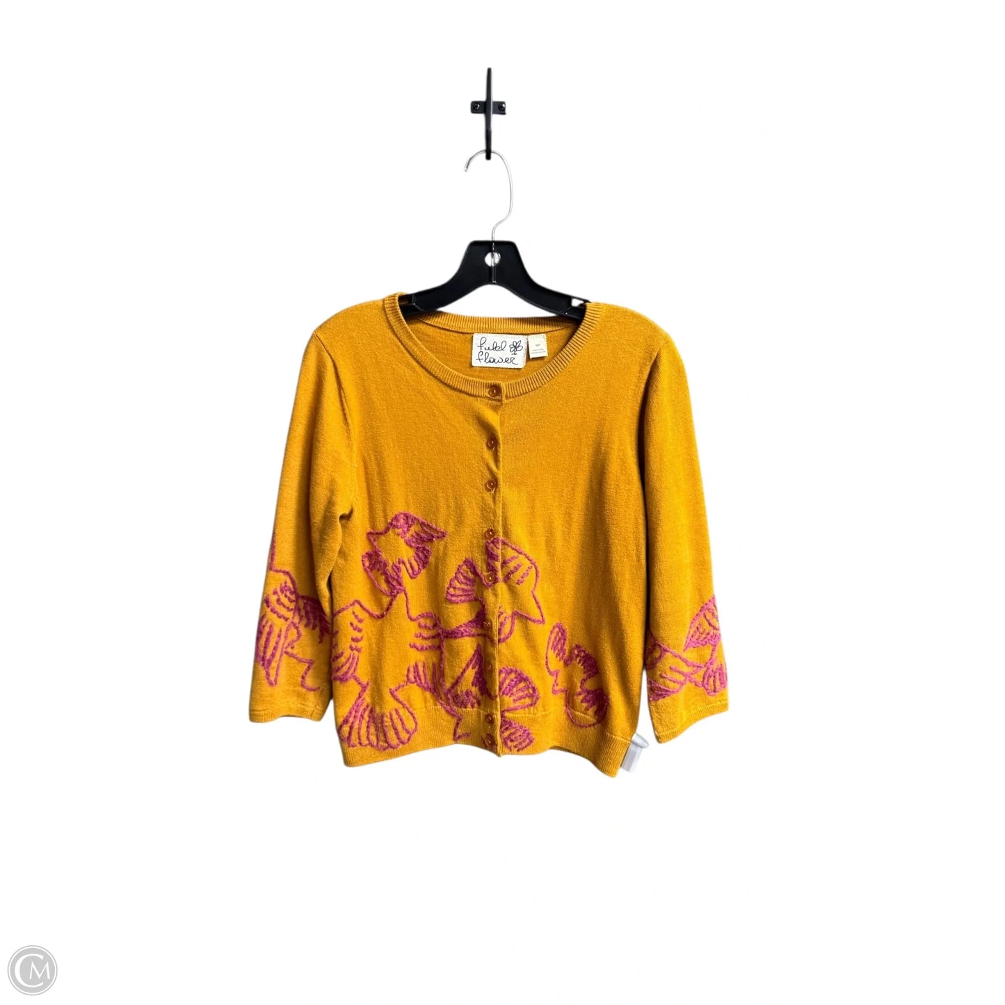 Cardigan By Field Flower In Yellow, Size: Mp