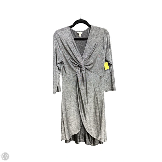 Dress Casual Midi By Cato In Silver, Size: S