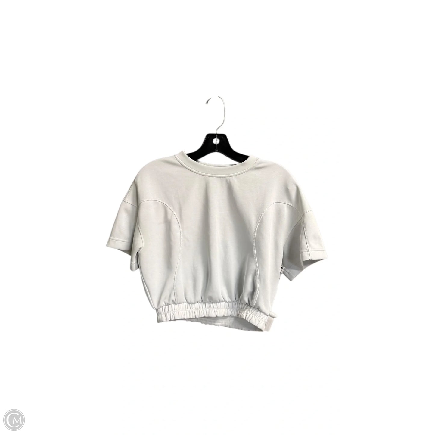 Athletic Top Short Sleeve By Lululemon In White, Size: 4