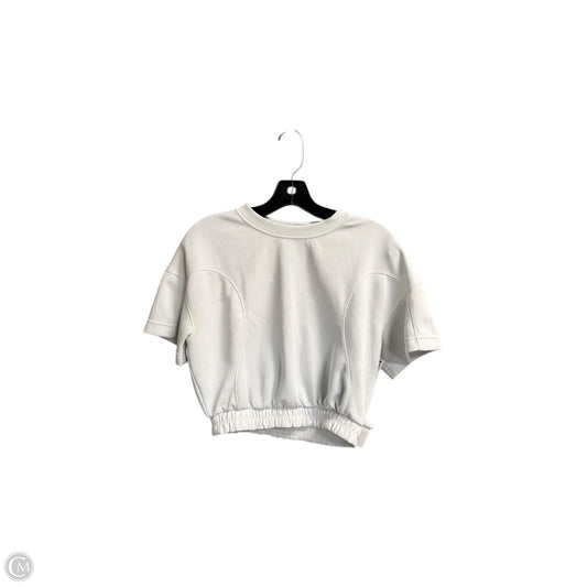 Athletic Top Short Sleeve By Lululemon In White, Size: 4