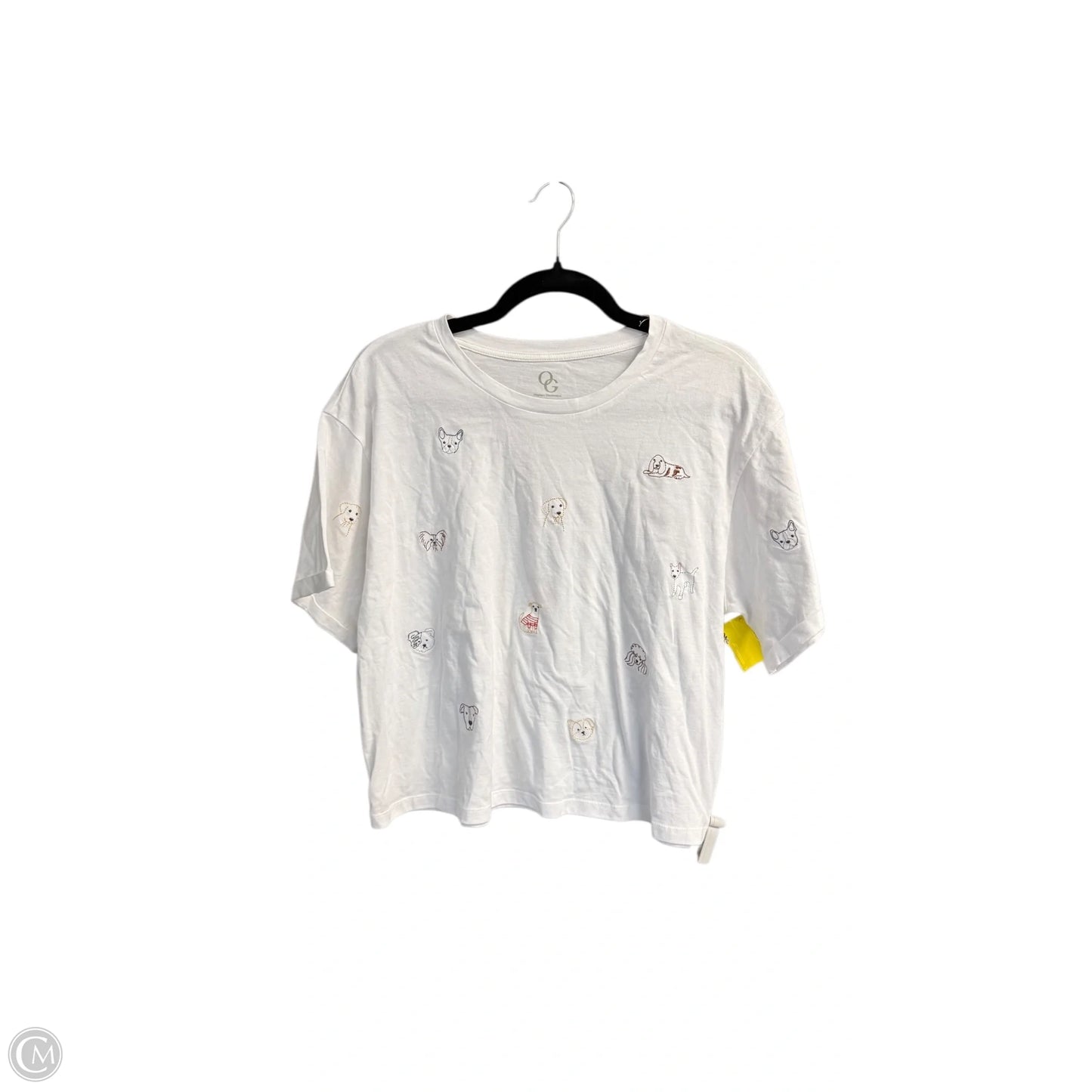 Top Short Sleeve Basic By Clothes Mentor In White, Size: L
