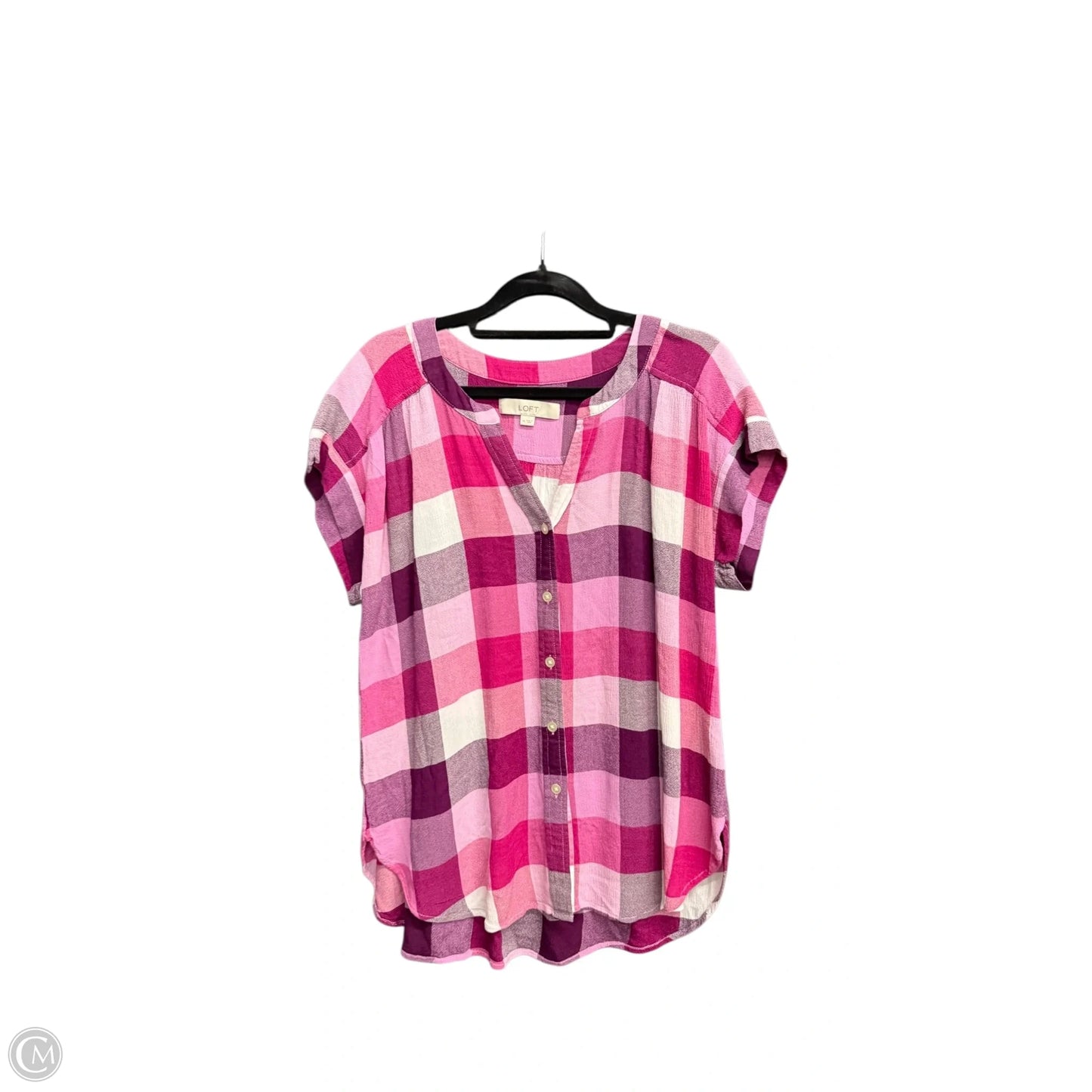 Top Short Sleeve By Loft In Purple, Size: M