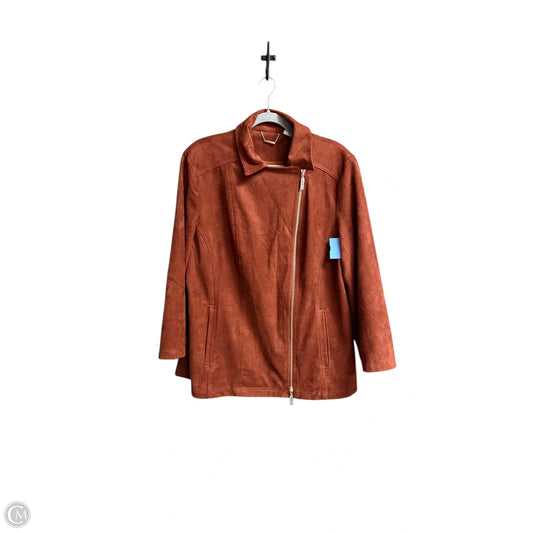 Jacket Other By Chicos In Orange, Size: Xl