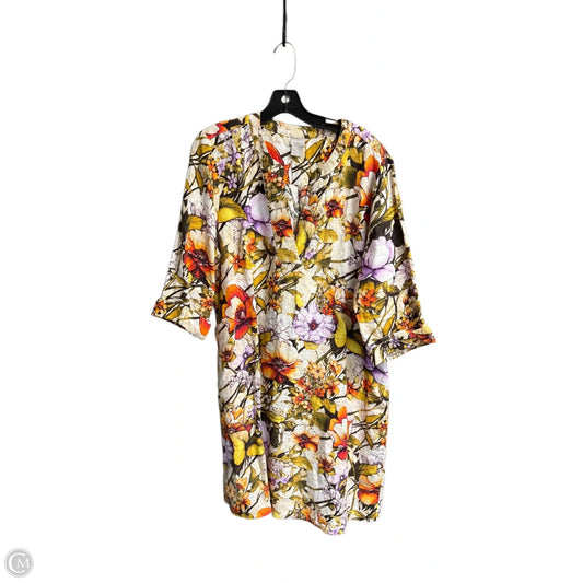 Dress Casual Midi By Chicos In Floral Print, Size: Xl