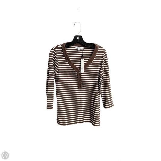 Top 3/4 Sleeve By Chicos In Brown, Size: M