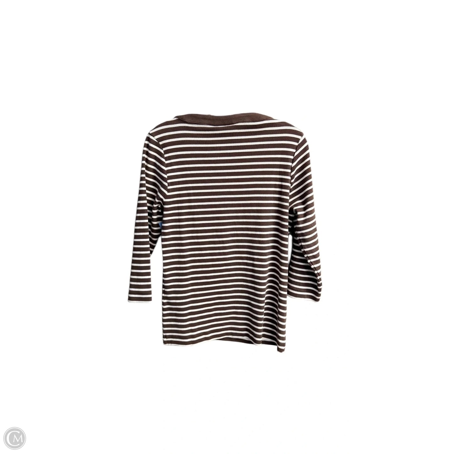 Top 3/4 Sleeve By Chicos In Brown, Size: M