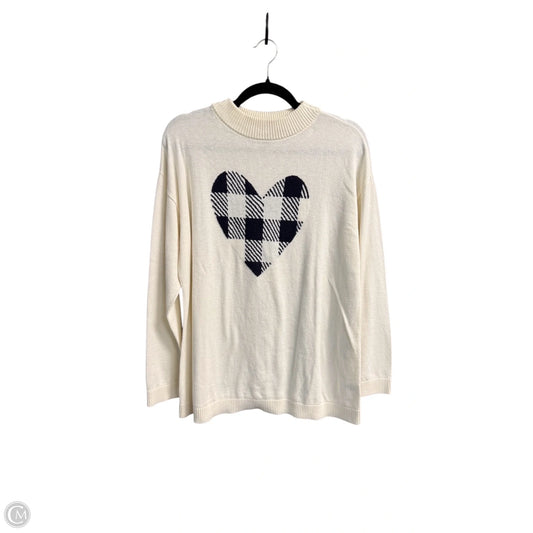 Sweater By Talbots In Cream, Size: L