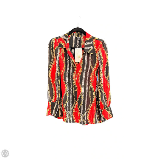 Blouse Long Sleeve By Cache In Black, Size: Xs