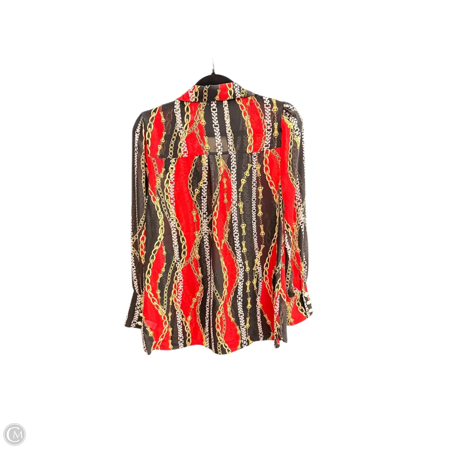 Blouse Long Sleeve By Cache In Black, Size: Xs