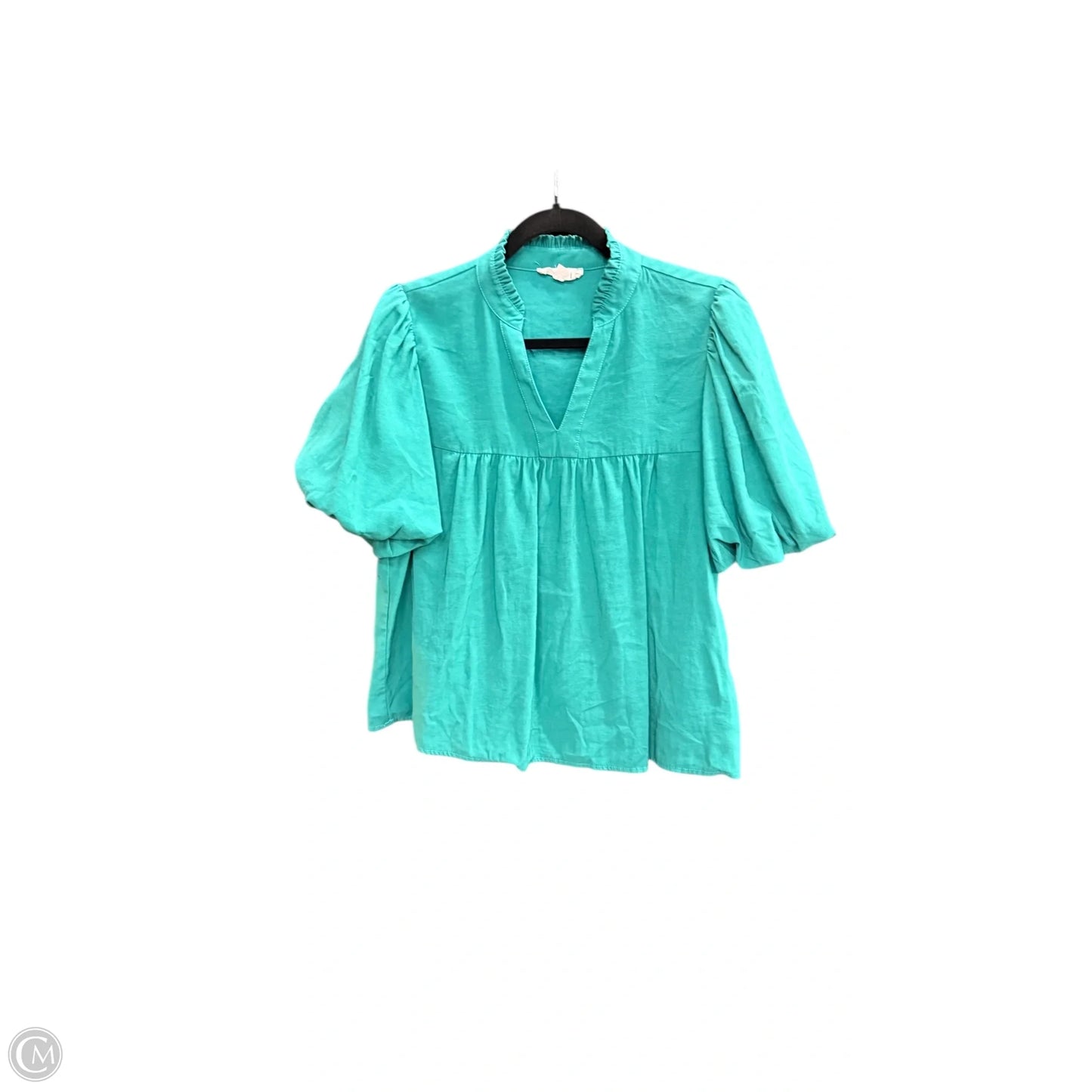 Top Short Sleeve By Thml In Blue, Size: M