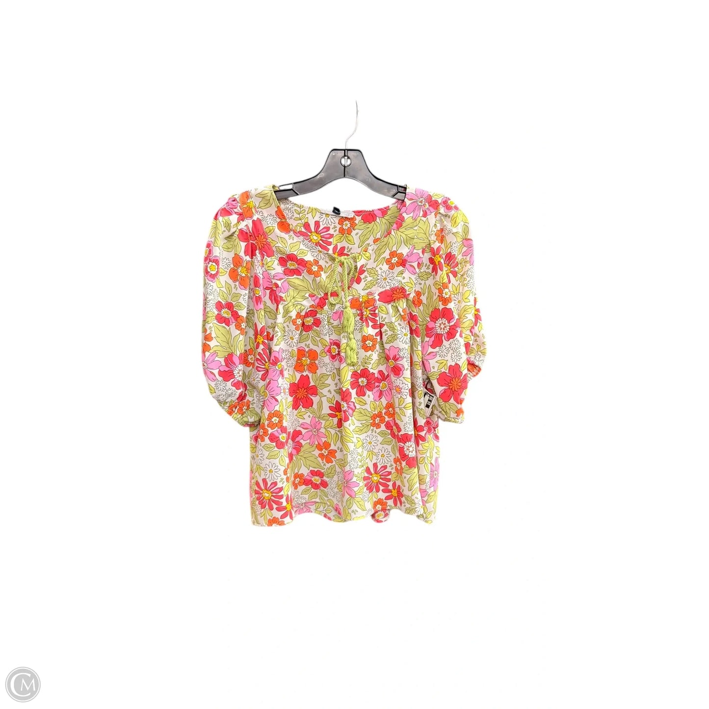 Top Short Sleeve By Michelle Mcdowell In Floral Print, Size: S