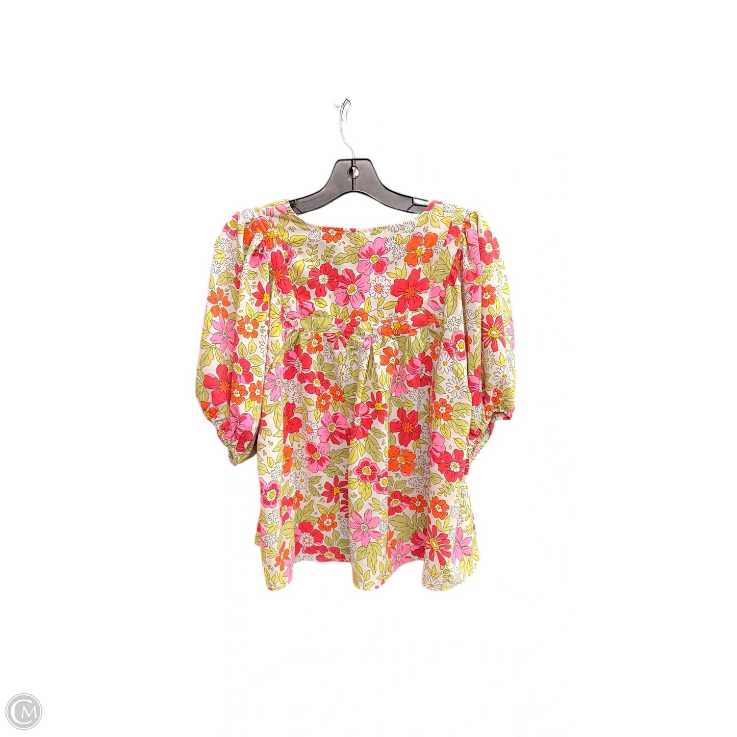 Top Short Sleeve By Michelle Mcdowell In Floral Print, Size: S