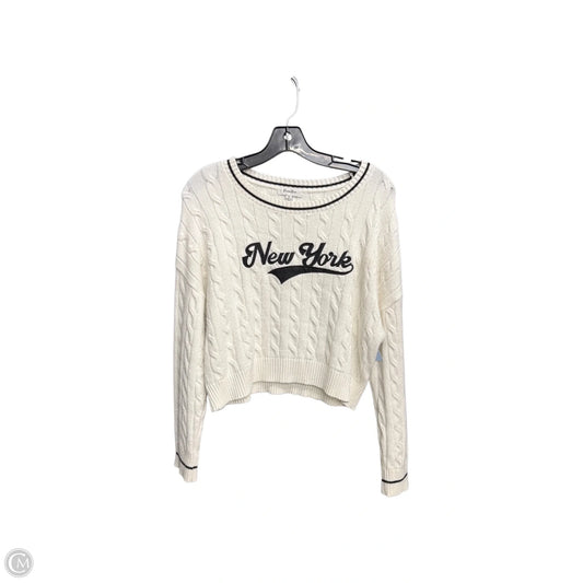 Sweater By Faded Rose In White, Size: S