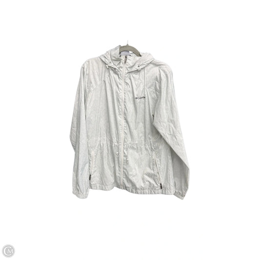 Jacket Windbreaker By Columbia In Blue, Size: L