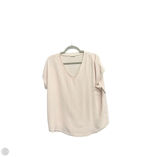 Top Short Sleeve By Jodifl In Cream, Size: S
