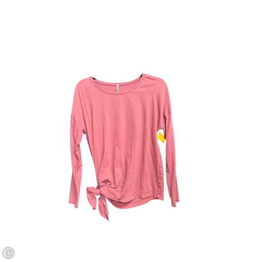 Athletic Top Long Sleeve Collar By Lululemon In Pink, Size: S