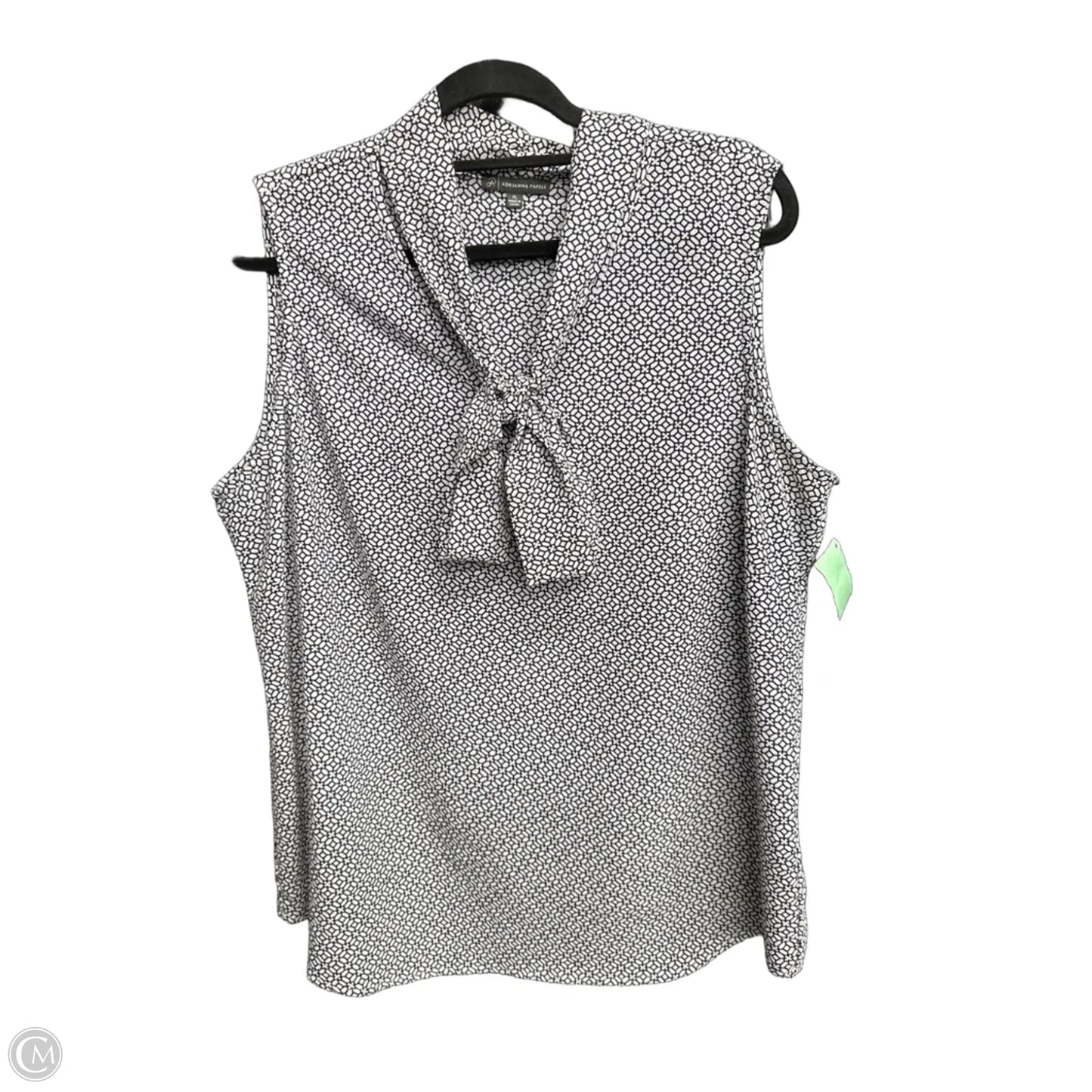 Top Sleeveless By Adrianna Papell In Black, Size: Xl