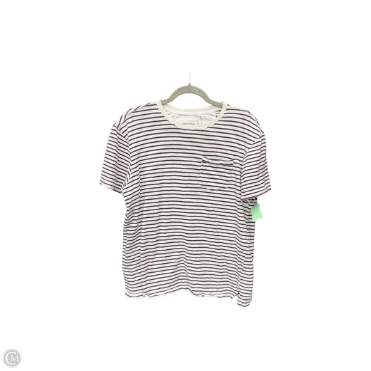 Top Short Sleeve By Paper Denim Cloth In Striped Pattern, Size: M