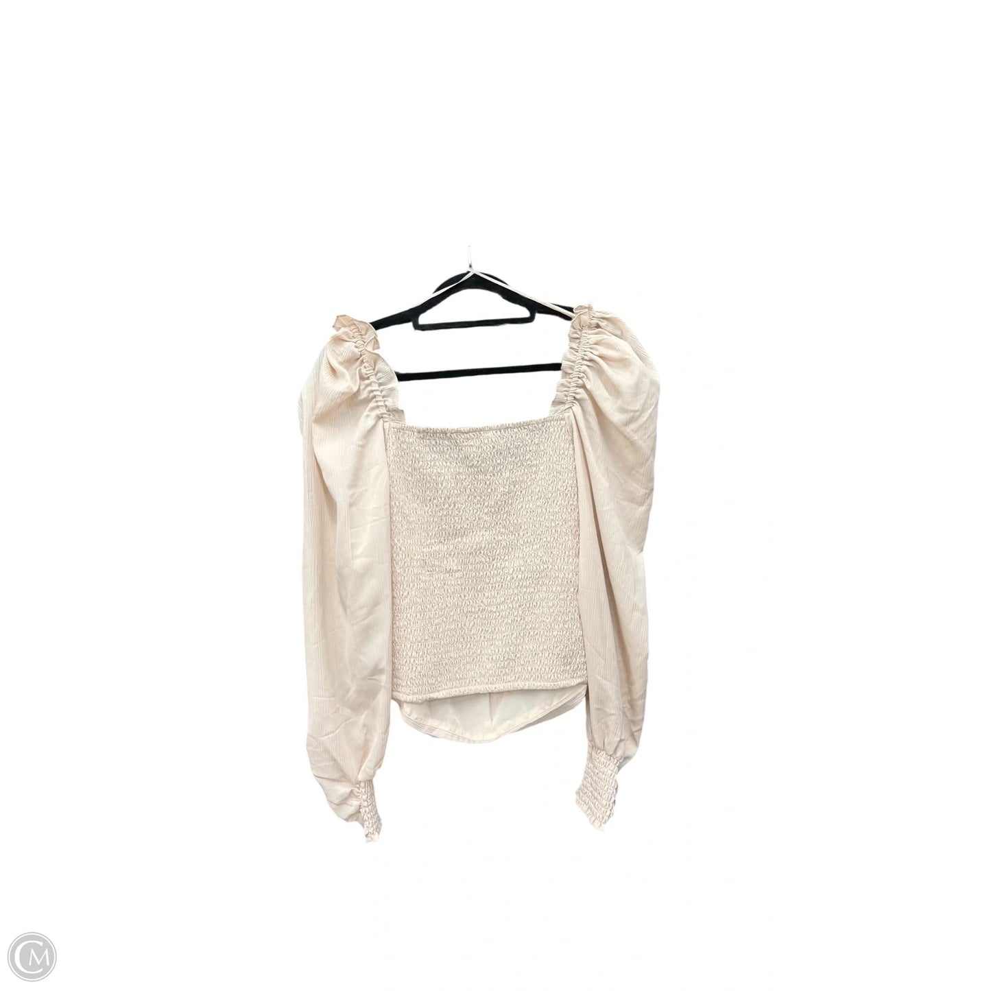 Top Long Sleeve By Astr In Beige, Size: M