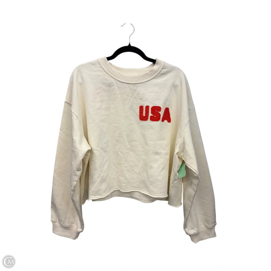 Sweatshirt Collar By By Together In Cream, Size: M