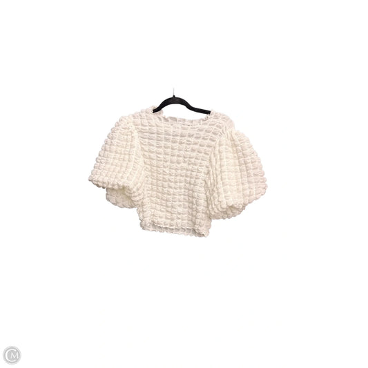Top Short Sleeve By Miou Muse In White, Size: M