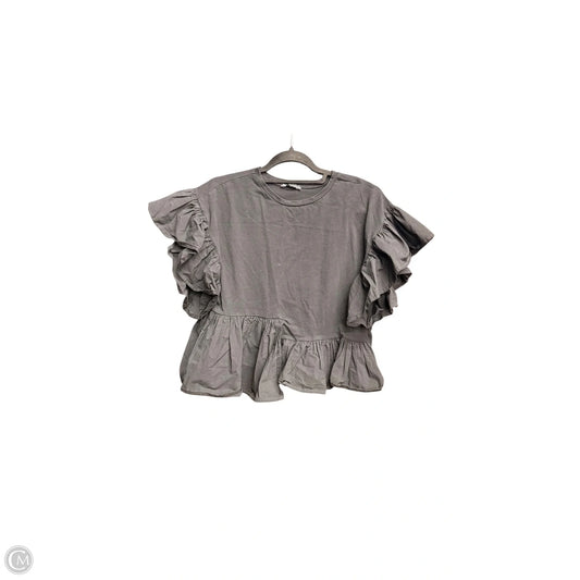 Top Sleeveless By Zara In Black, Size: S