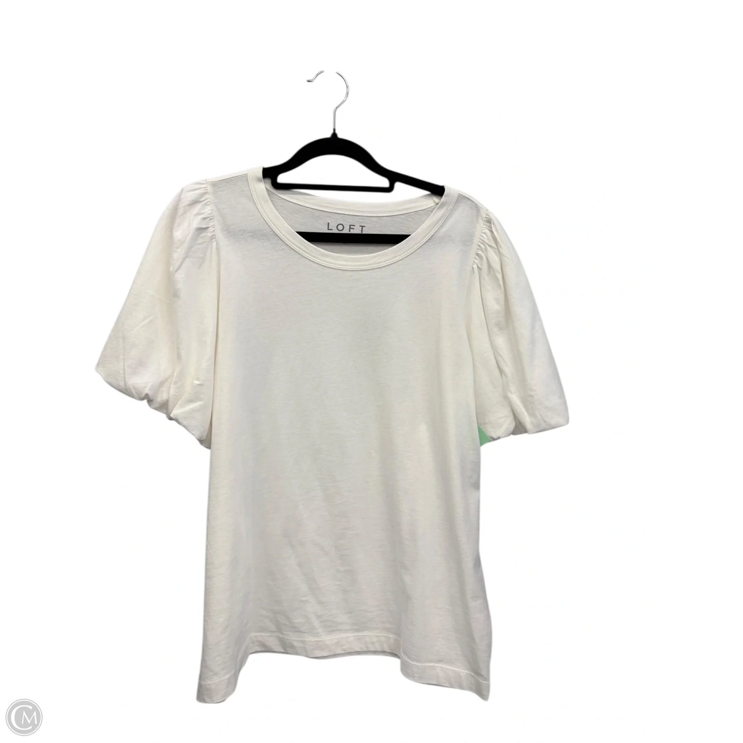 Top Short Sleeve By Loft In White, Size: M
