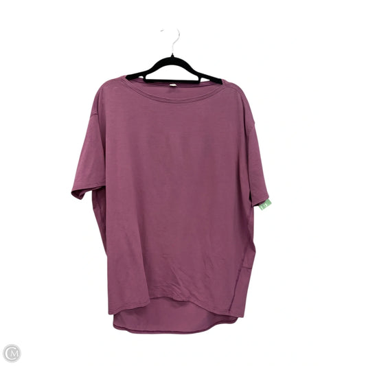 Athletic Top Short Sleeve By Lululemon In Purple, Size: 6
