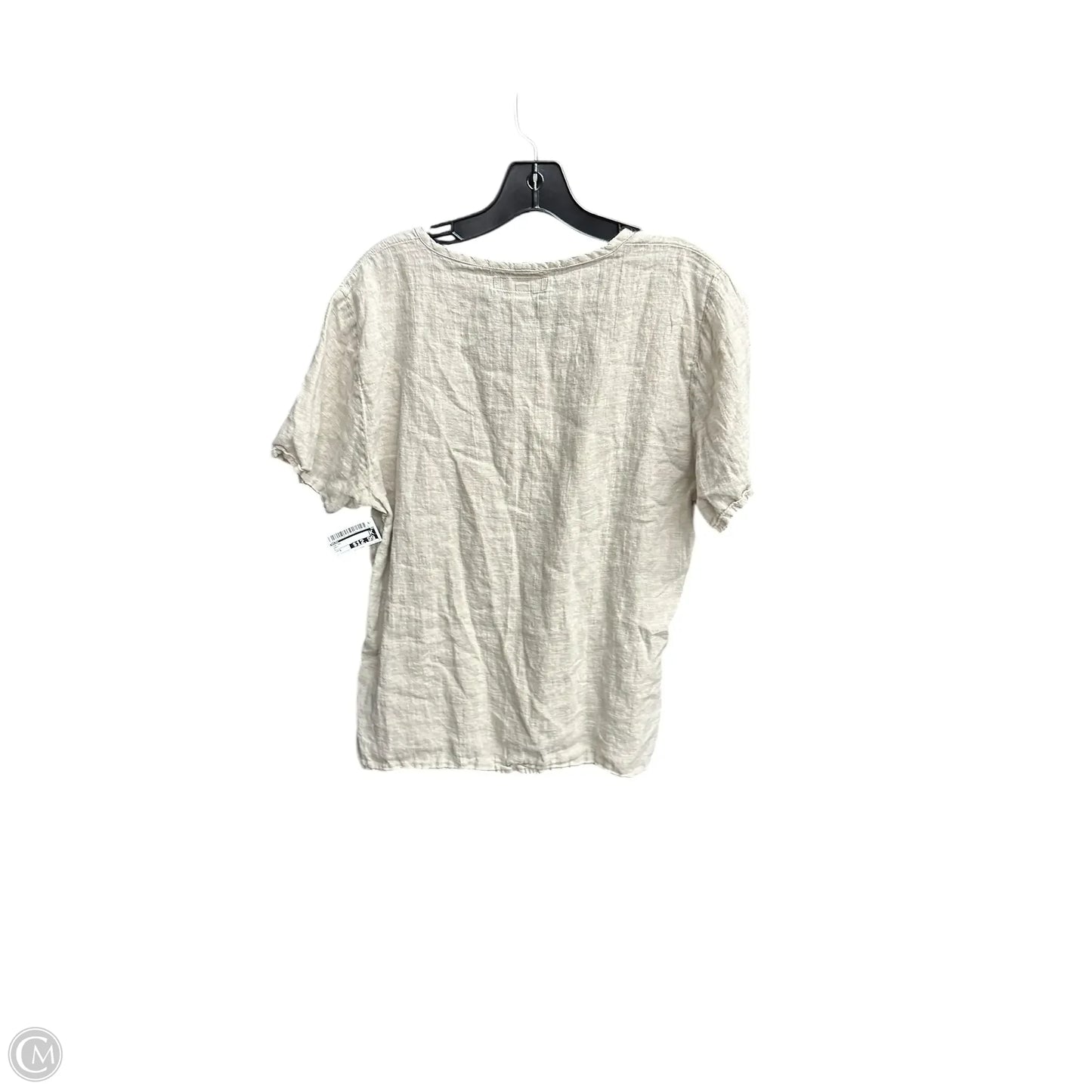 Top Short Sleeve By Flax In Grey, Size: S