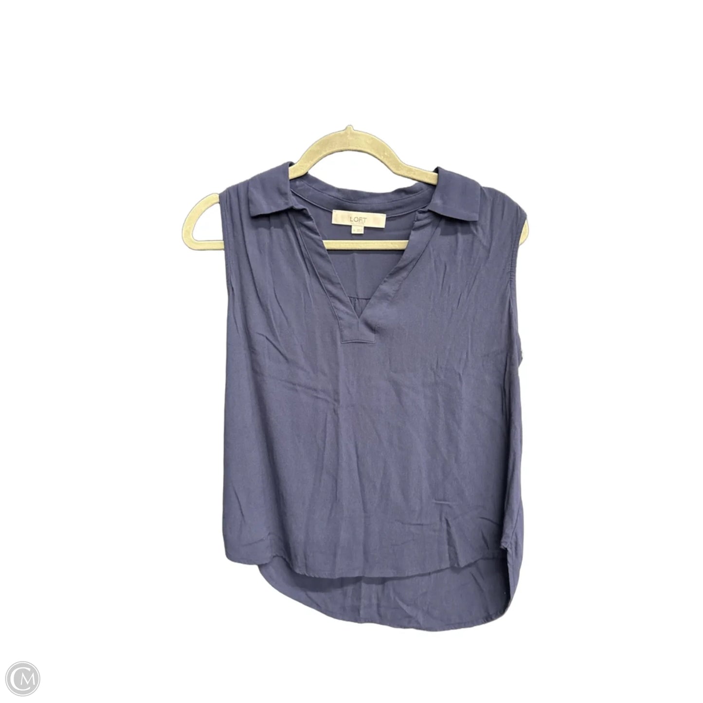 Top Sleeveless By Loft In Navy, Size: Xs