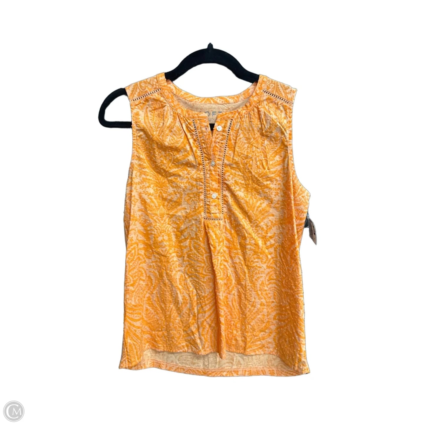 Top Sleeveless By Loft In Orange, Size: Xs