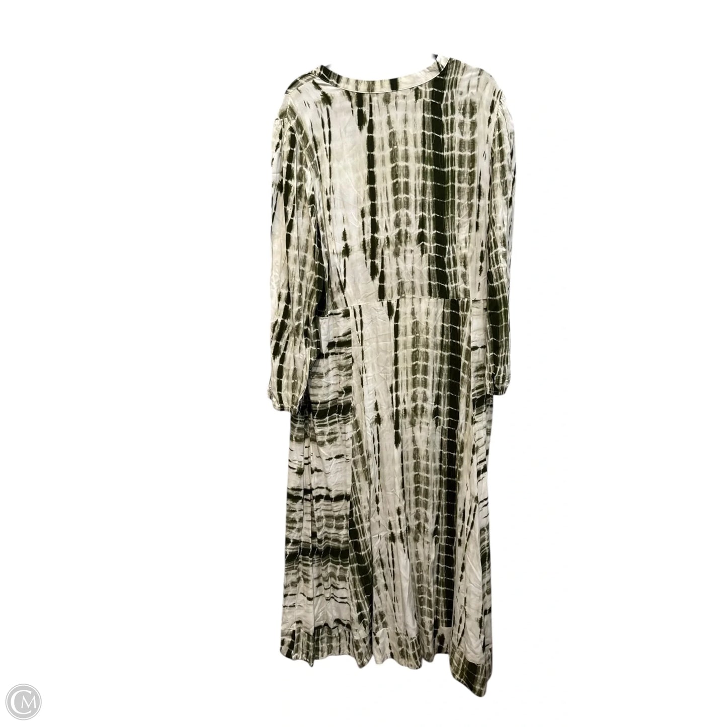 Dress Casual Maxi By Soft Surroundings In Green & White, Size: 3x